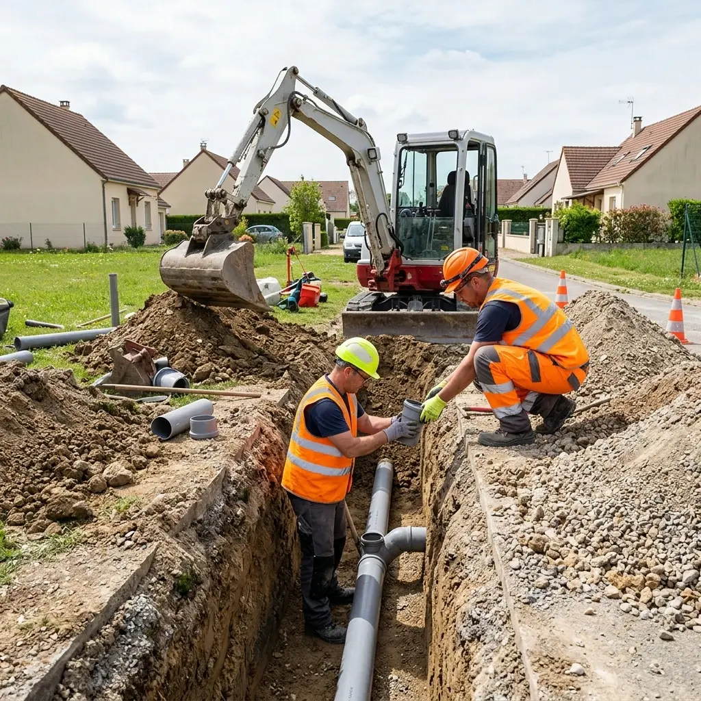 Raccordement au tout à l'égout Les Ormes-sur-Voulzie (77134)
