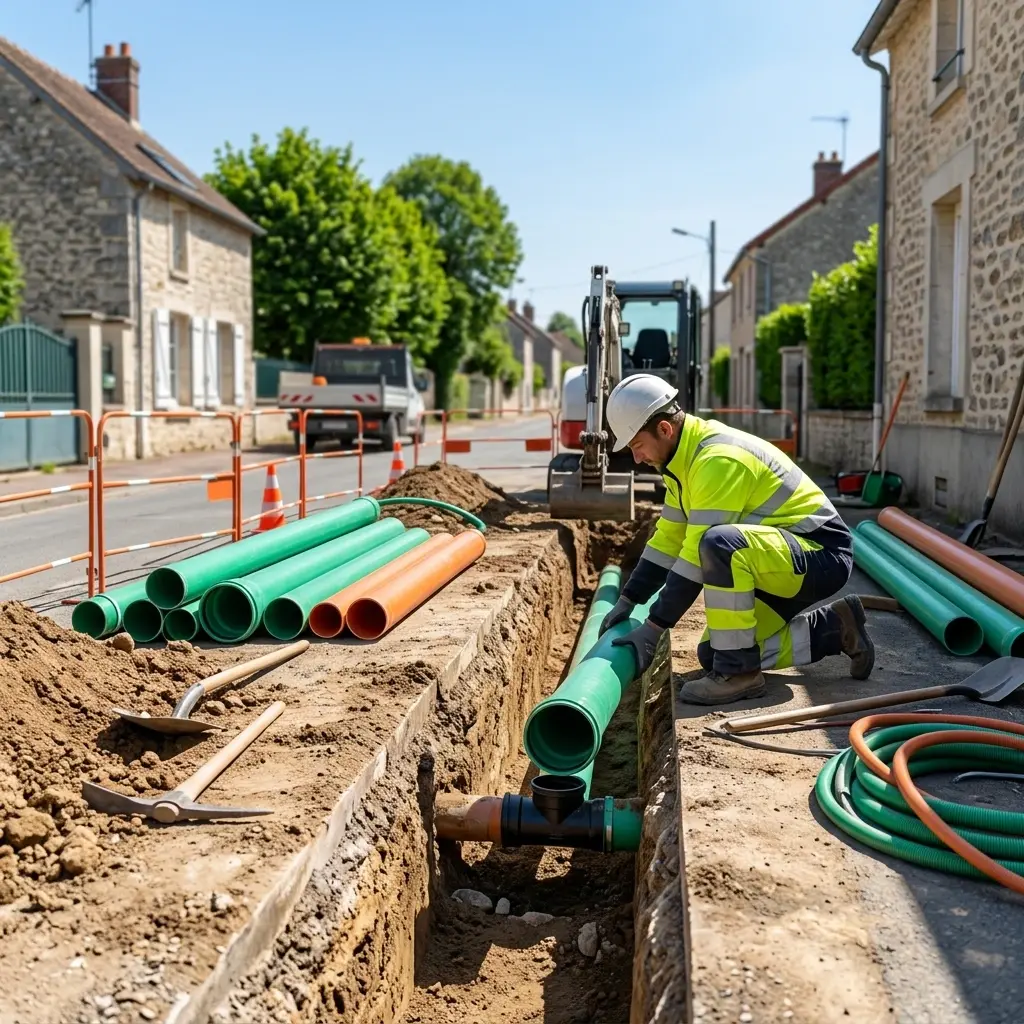 Notre méthode de raccordement au tout à l'égout à Nemours