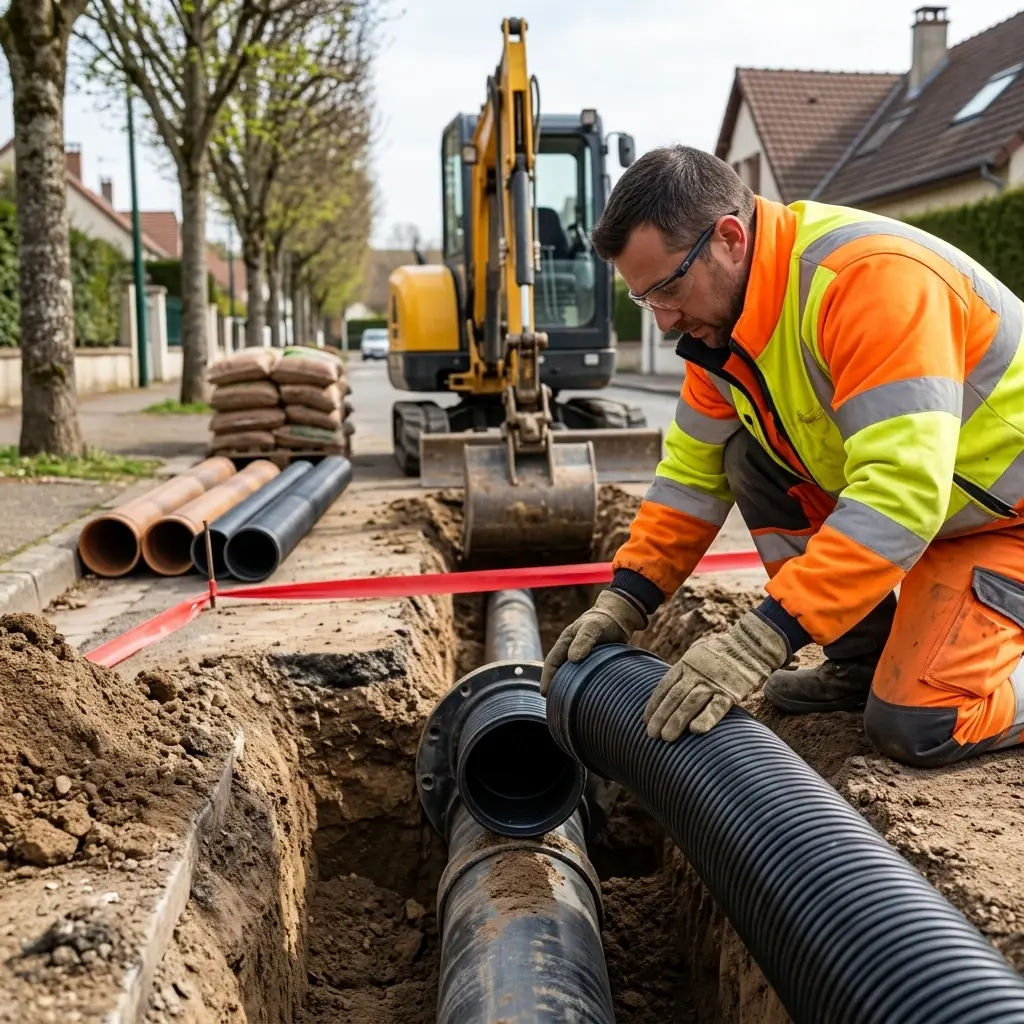 Raccordement au tout à l'égout May-en-Multien (77145)