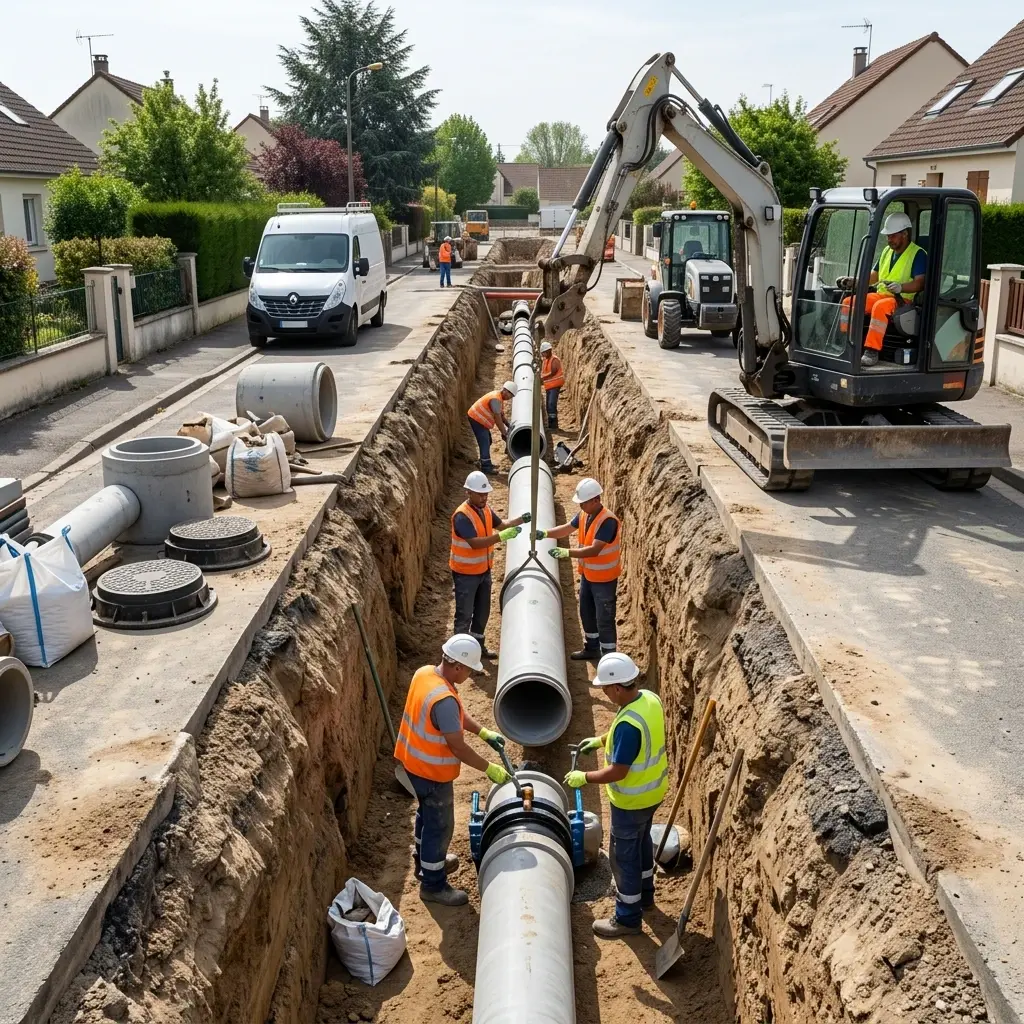 Raccordement au tout à l'égout Laval-en-Brie (77148)