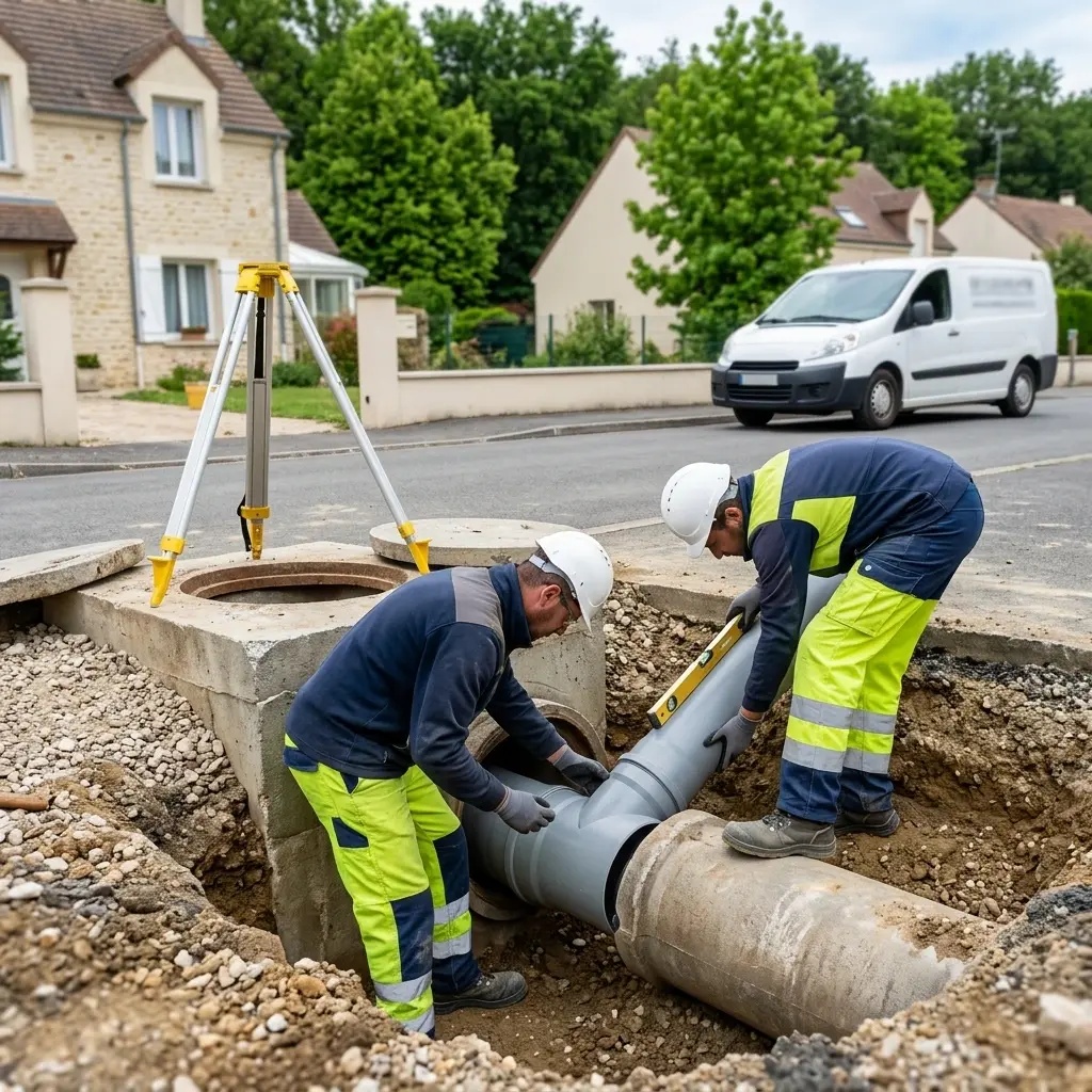 Raccordement au tout à l'égout Salins (77148)
