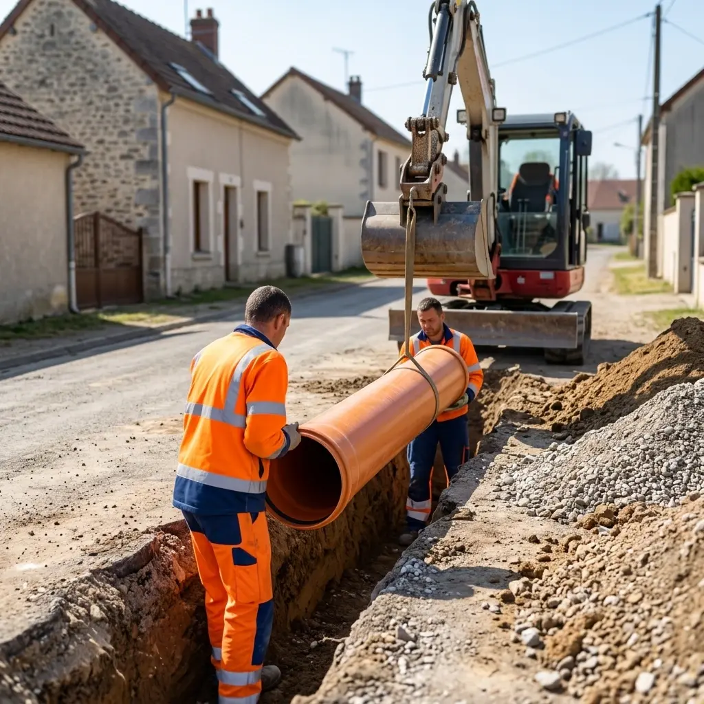 Raccordement au tout à l'égout Chalautre-la-Petite (77160)