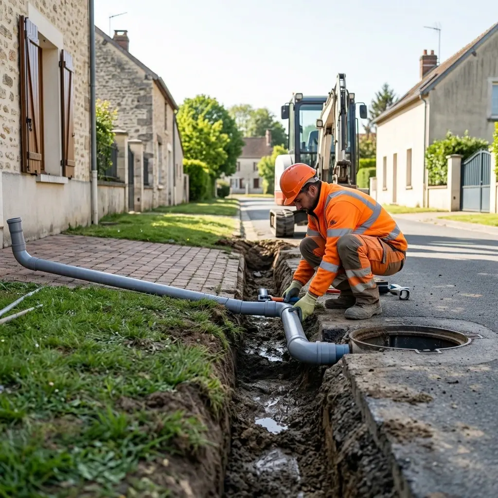 Raccordement au tout à l'égout Chapelle-Saint-Sulpice (77160)