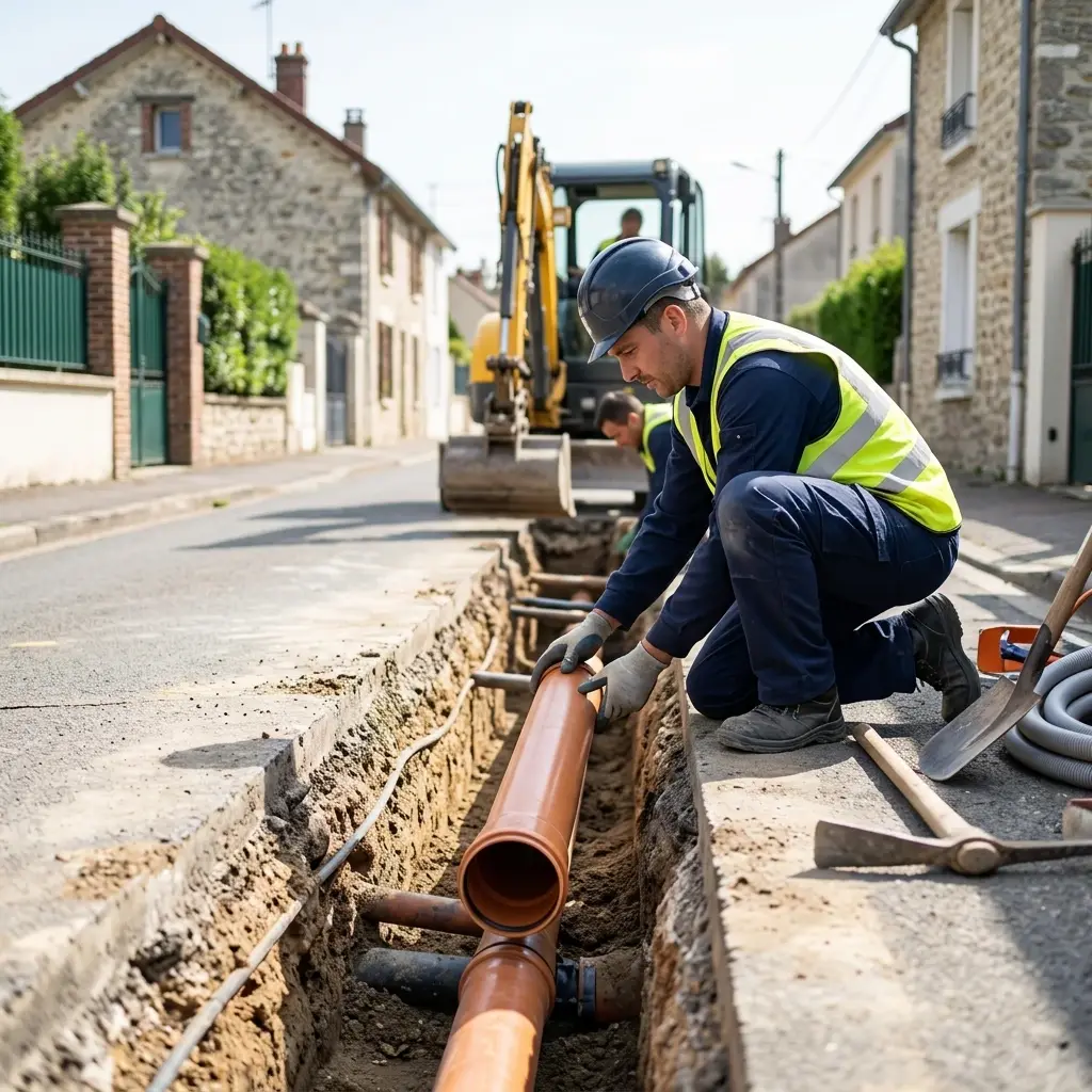 Raccordement au tout à l'égout Saint-Brice (77160)