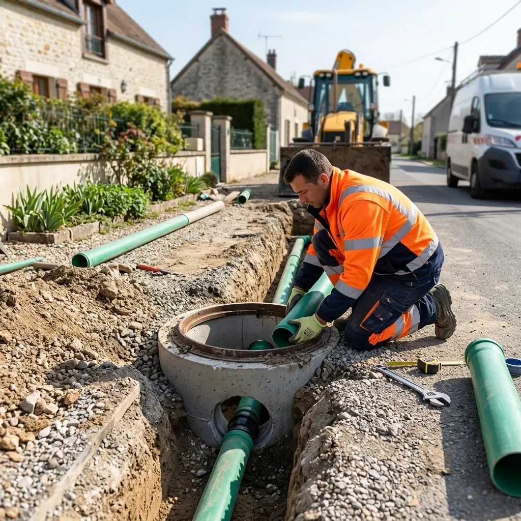 Raccordement au tout à l'égout Vulaines-lès-Provins (77160)