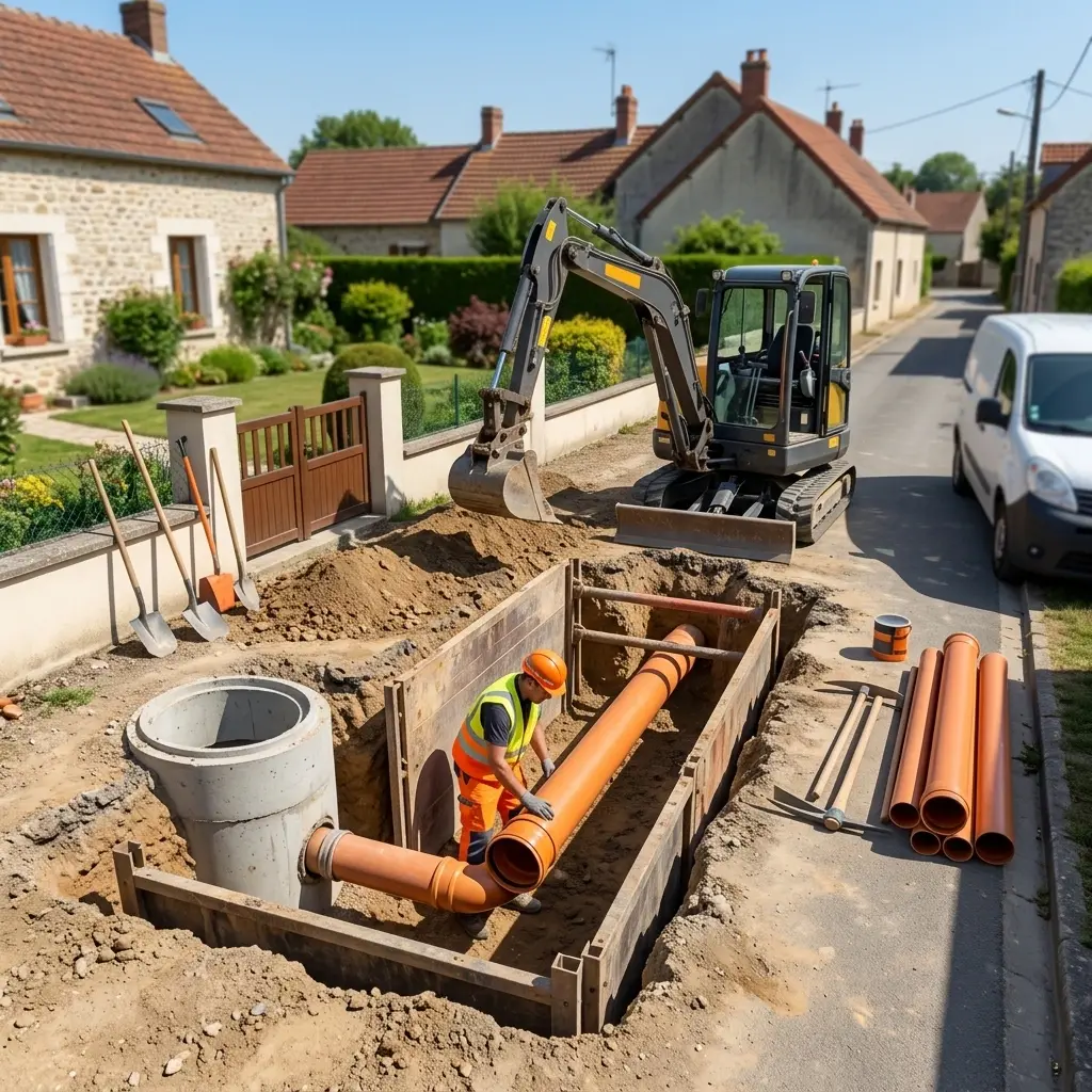 Raccordement au tout à l'égout Forfry (77165)