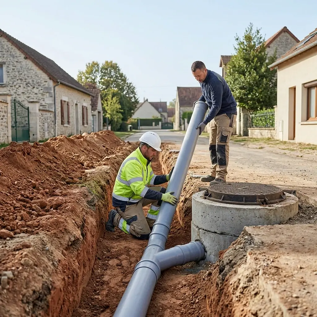 Raccordement au tout à l'égout Sourdun (77171)