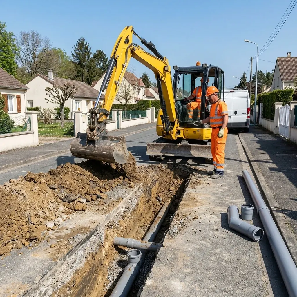 Raccordement au tout à l'égout Villeneuve-le-Comte (77174)