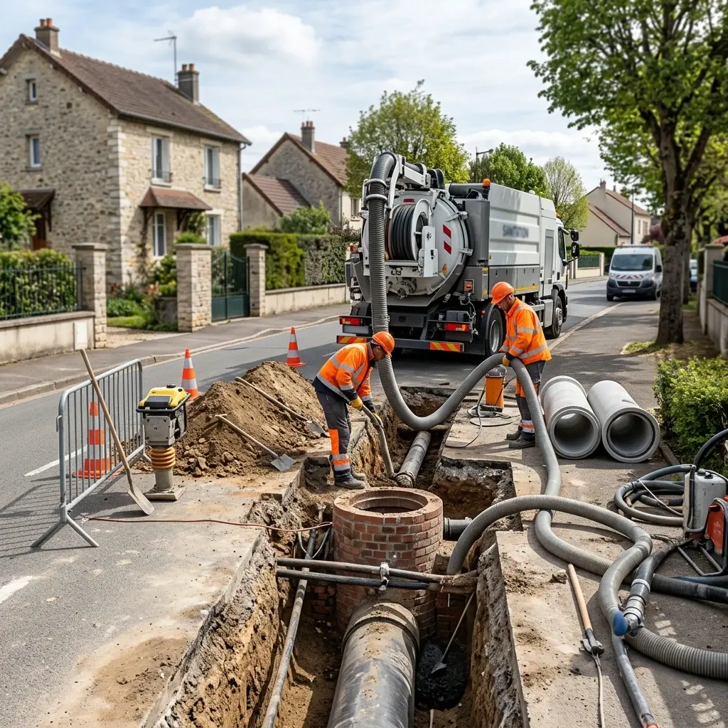 Raccordement au tout à l'égout Villeneuve-Saint-Denis (77174)