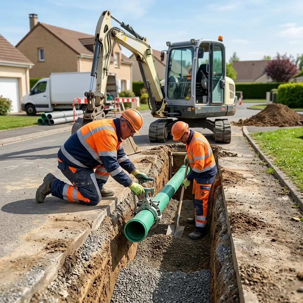 Raccordement au tout à l'égout Nandy (77176)