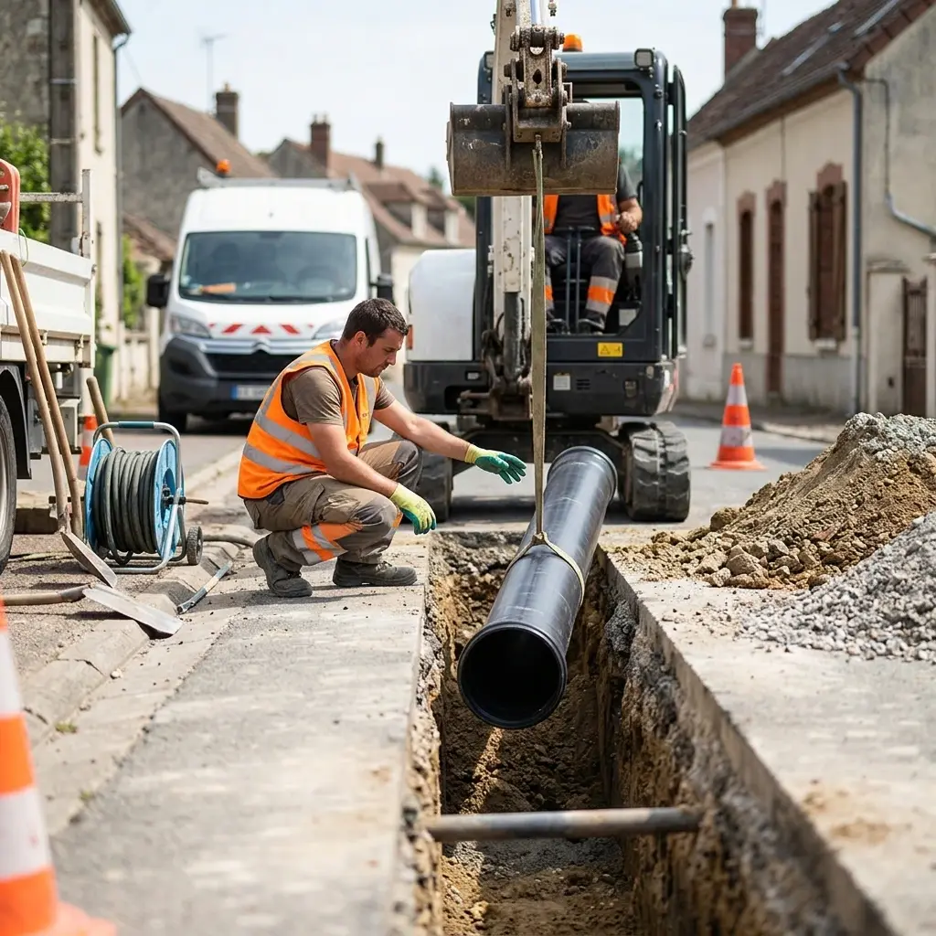 Raccordement au tout à l'égout Villiers-en-Bière (77190)