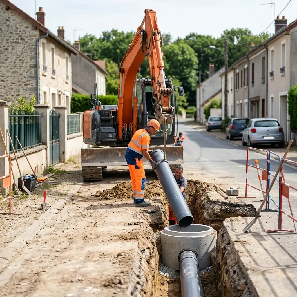 Raccordement au tout à l'égout Moussy-le-Neuf (77230)