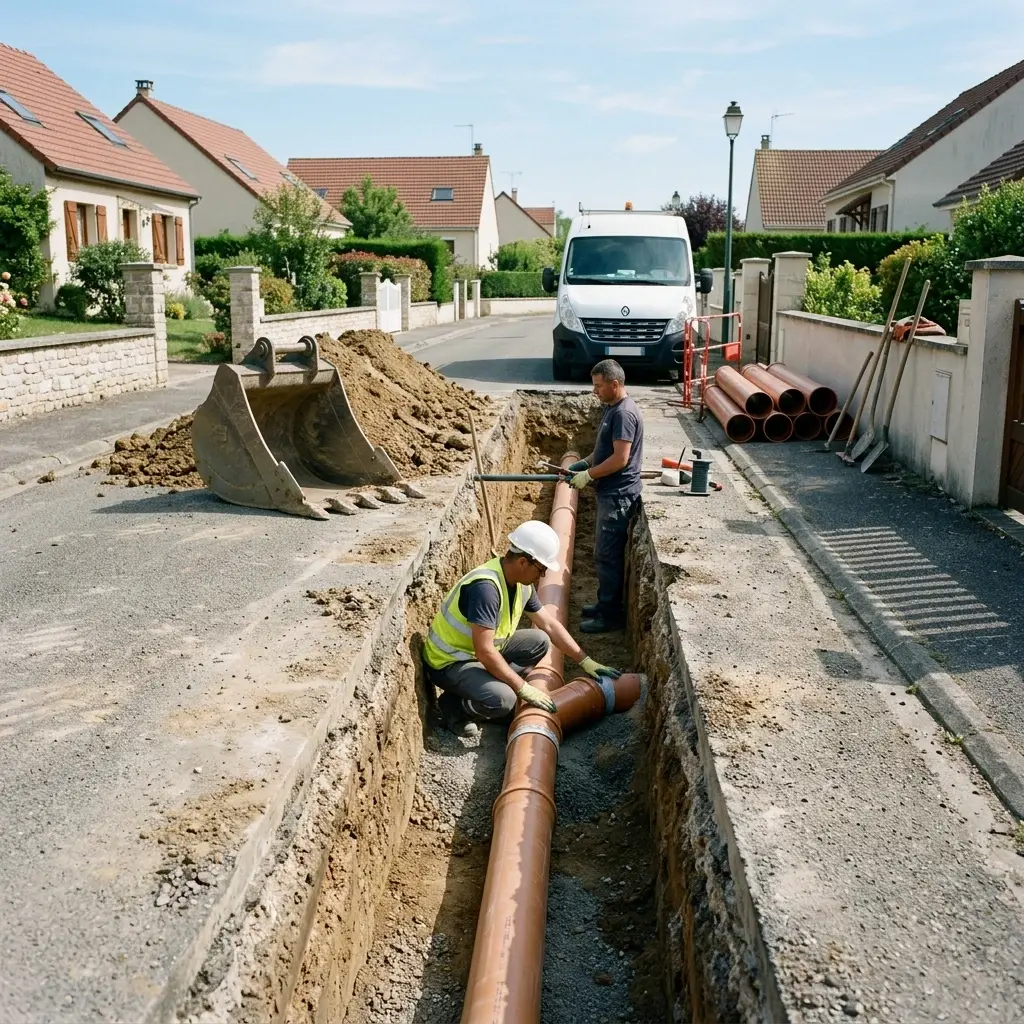 Raccordement au tout à l'égout Rouvres (77230)