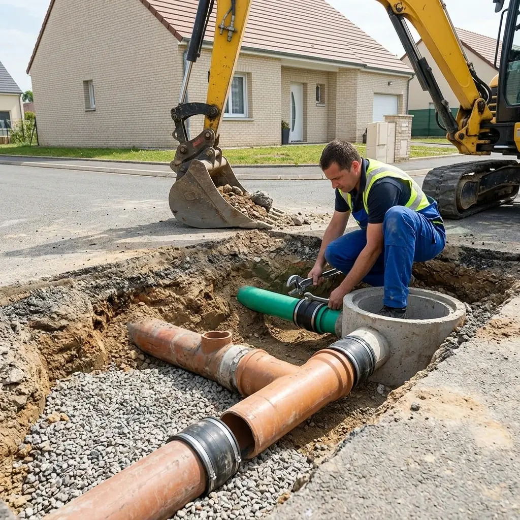 Raccordement au tout à l'égout Villeneuve-sous-Dammartin (77230)