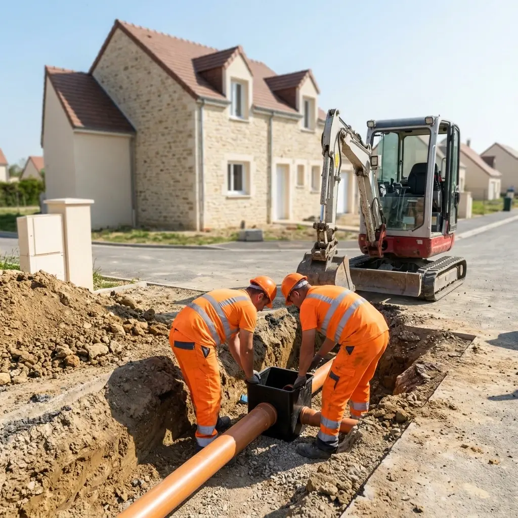 Raccordement au tout à l'égout Cesson (77240)
