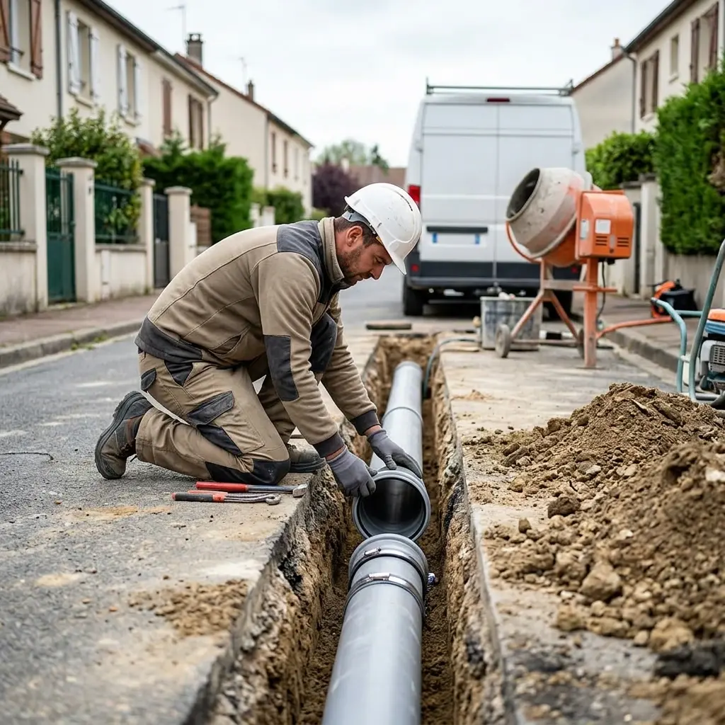Raccordement au tout à l'égout Reuil-en-Brie (77260)