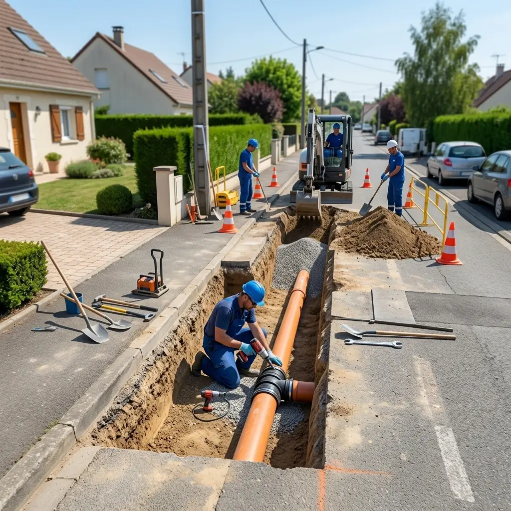Raccordement au tout à l'égout Compans (77290)