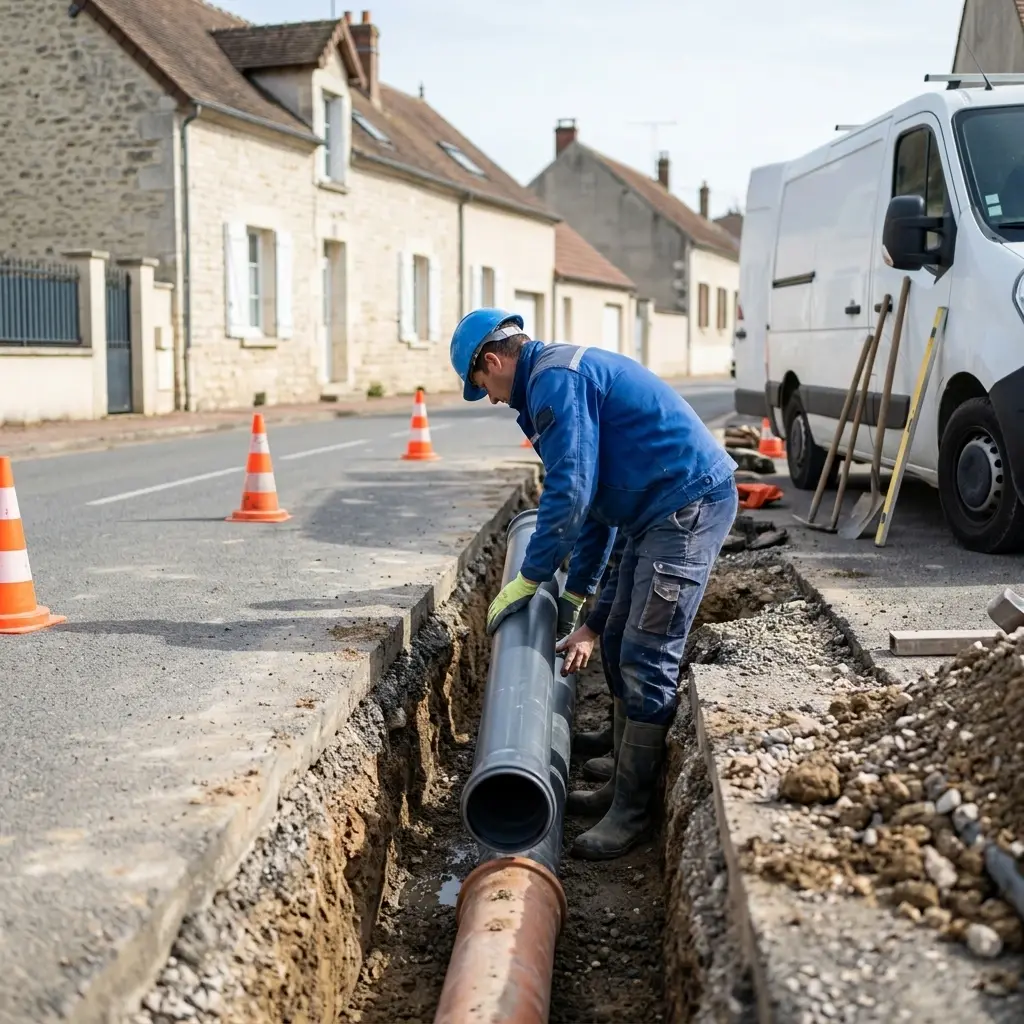 Raccordement au tout à l'égout Beton-Bazoches (77320)