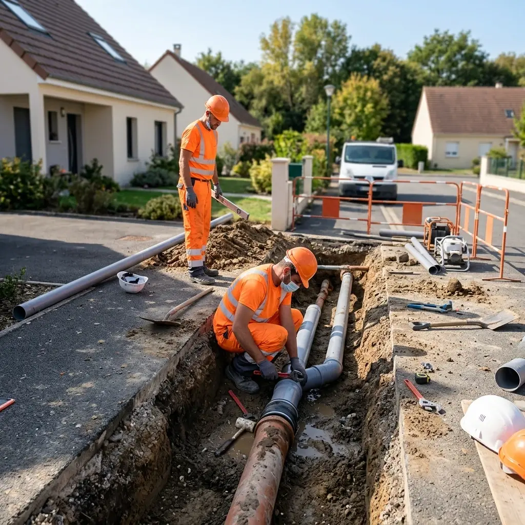 Raccordement au tout à l'égout Chartronges (77320)