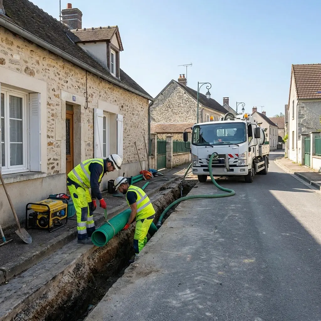 Raccordement au tout à l'égout Choisy-en-Brie (77320)