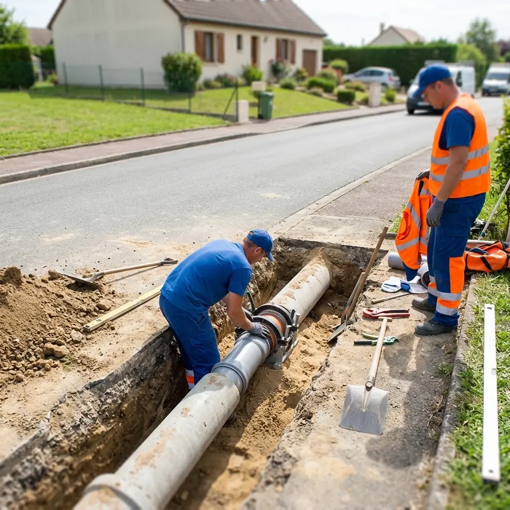 Raccordement au tout à l'égout Boissettes (77350)