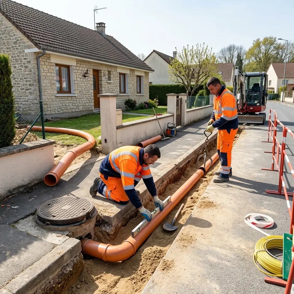 Raccordement au tout à l'égout Vaires-sur-Marne (77360)