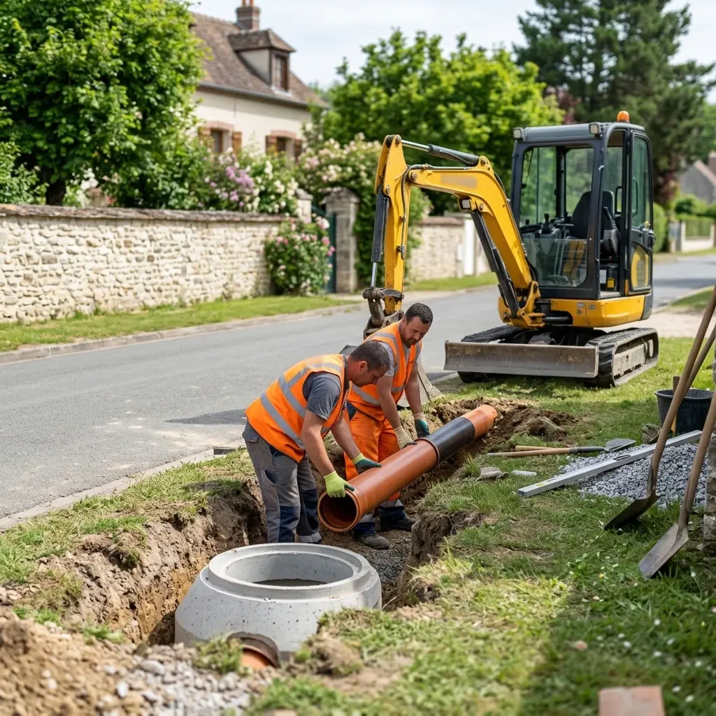 Raccordement au tout à l'égout Châteaubleau (77370)