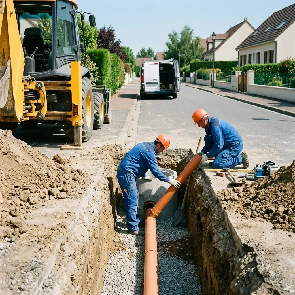 Raccordement au tout à l'égout Clos-Fontaine (77370)
