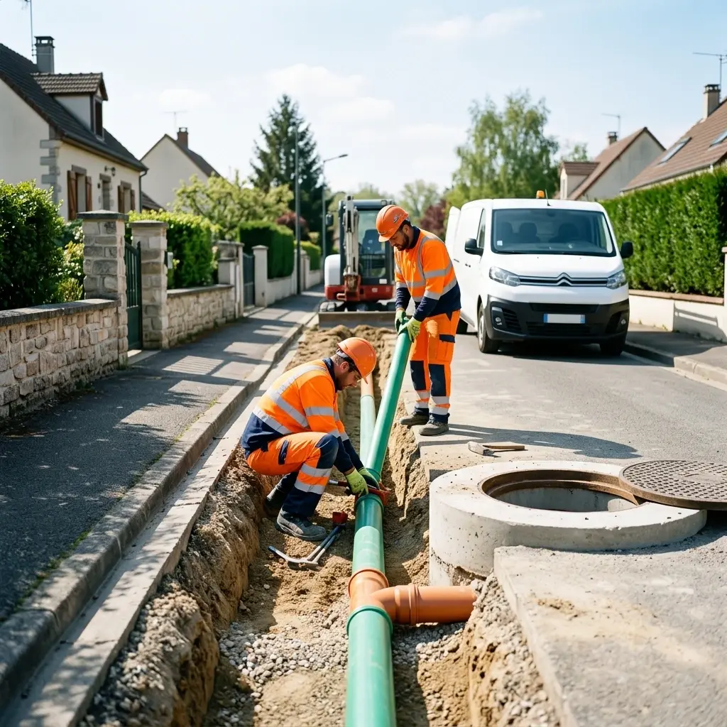 Raccordement au tout à l'égout Gastins (77370)