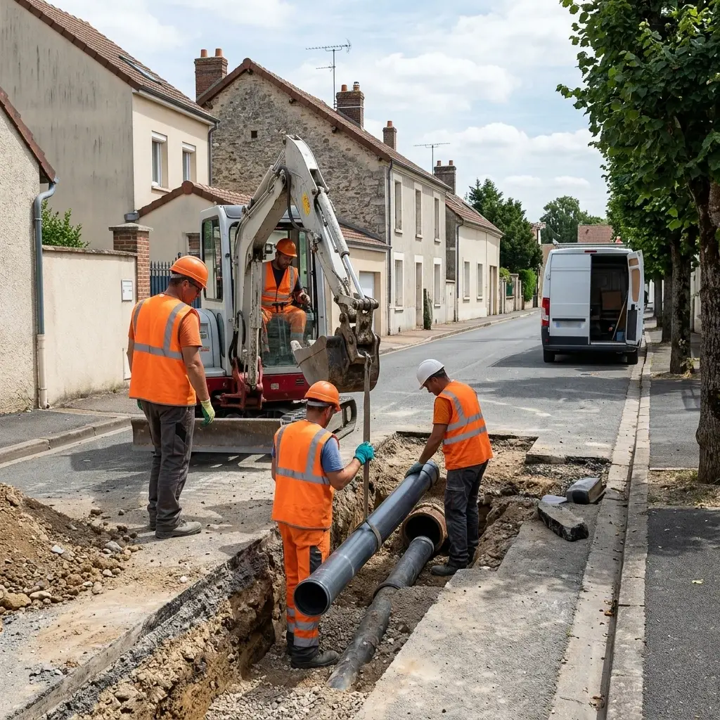 Raccordement au tout à l'égout Maison-Rouge (77370)