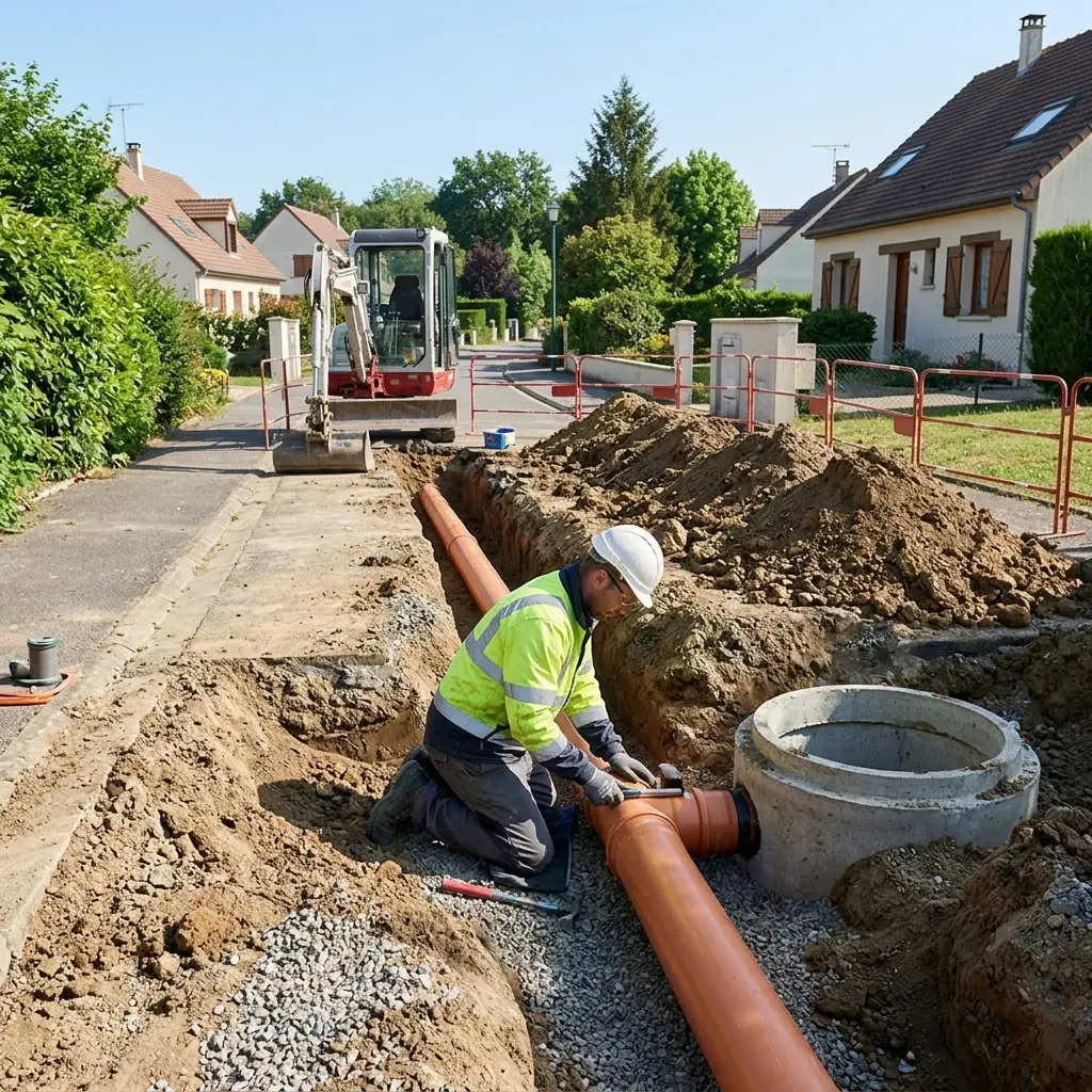 Raccordement au tout à l'égout Saint-Just-en-Brie (77370)