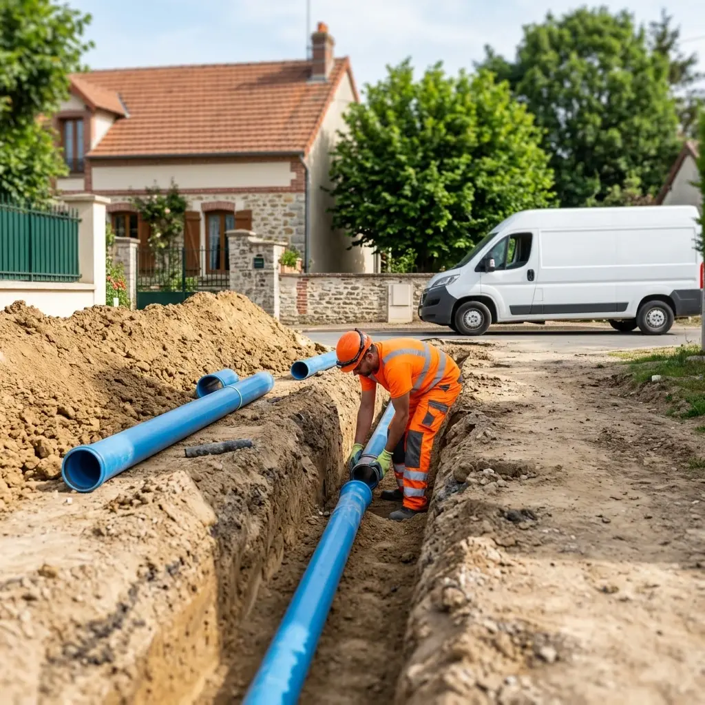 Raccordement au tout à l'égout Champdeuil (77390)
