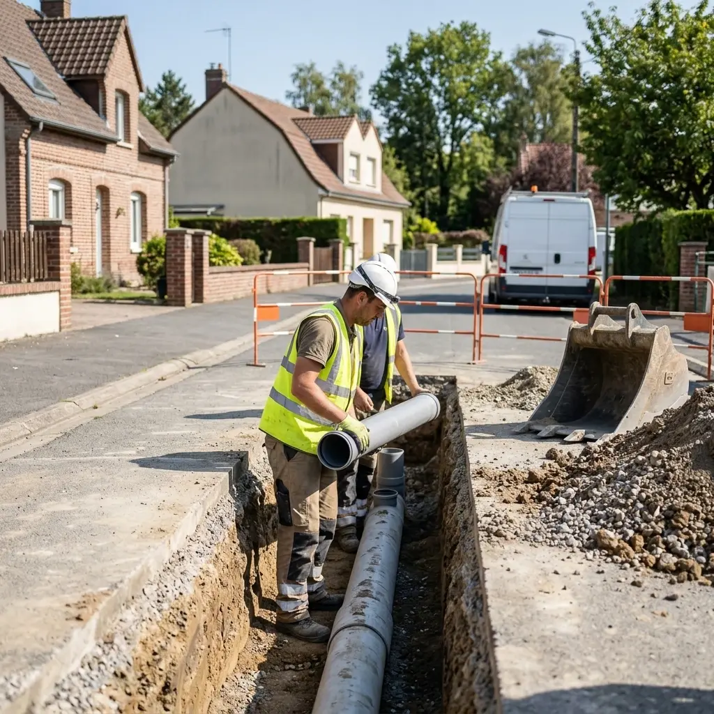 Raccordement au tout à l'égout Courquetaine (77390)