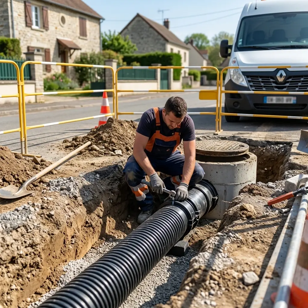 Raccordement au tout à l'égout Guignes (77390)