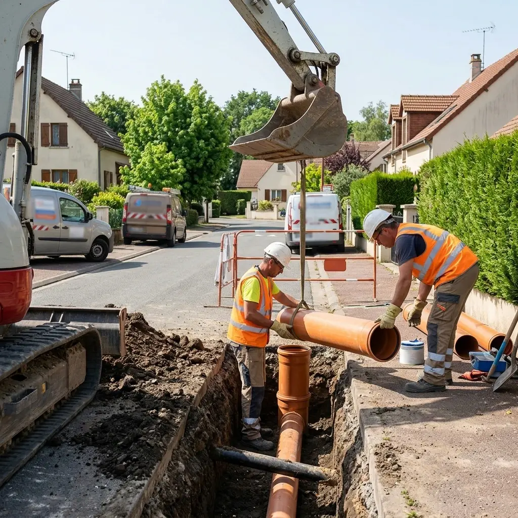 Raccordement au tout à l'égout Yèbles (77390)