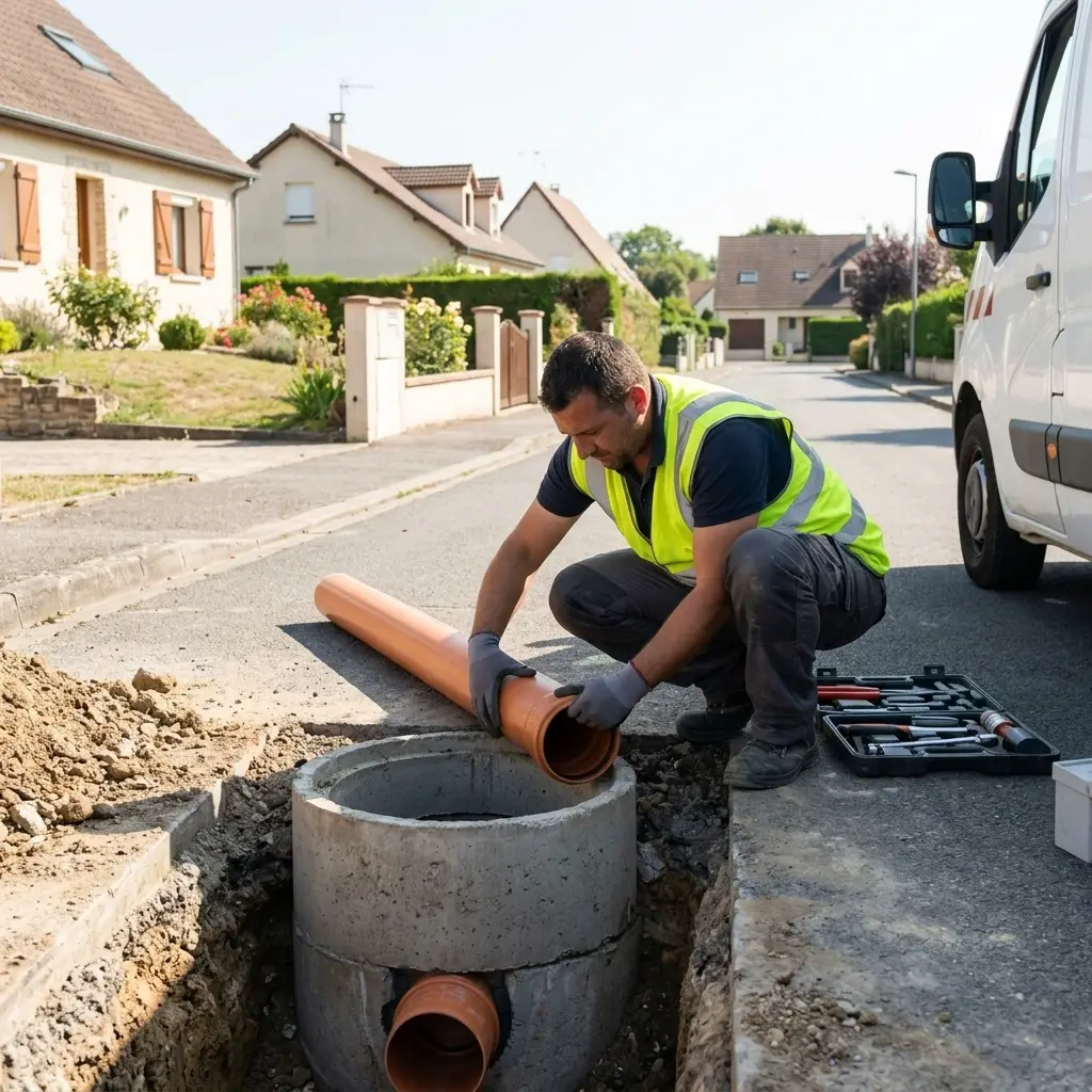 Raccordement au tout à l'égout Charmentray (77410)