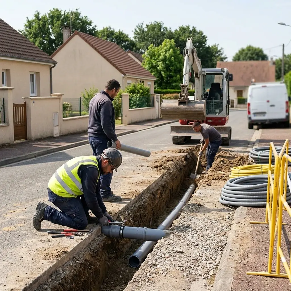 Raccordement au tout à l'égout Fresnes-sur-Marne (77410)