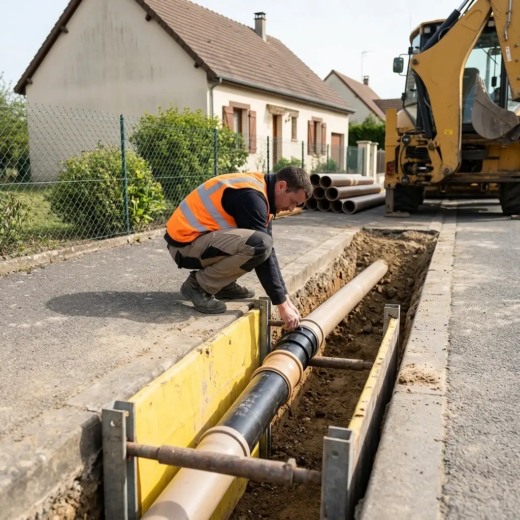 Raccordement au tout à l'égout Saint-Mesmes (77410)