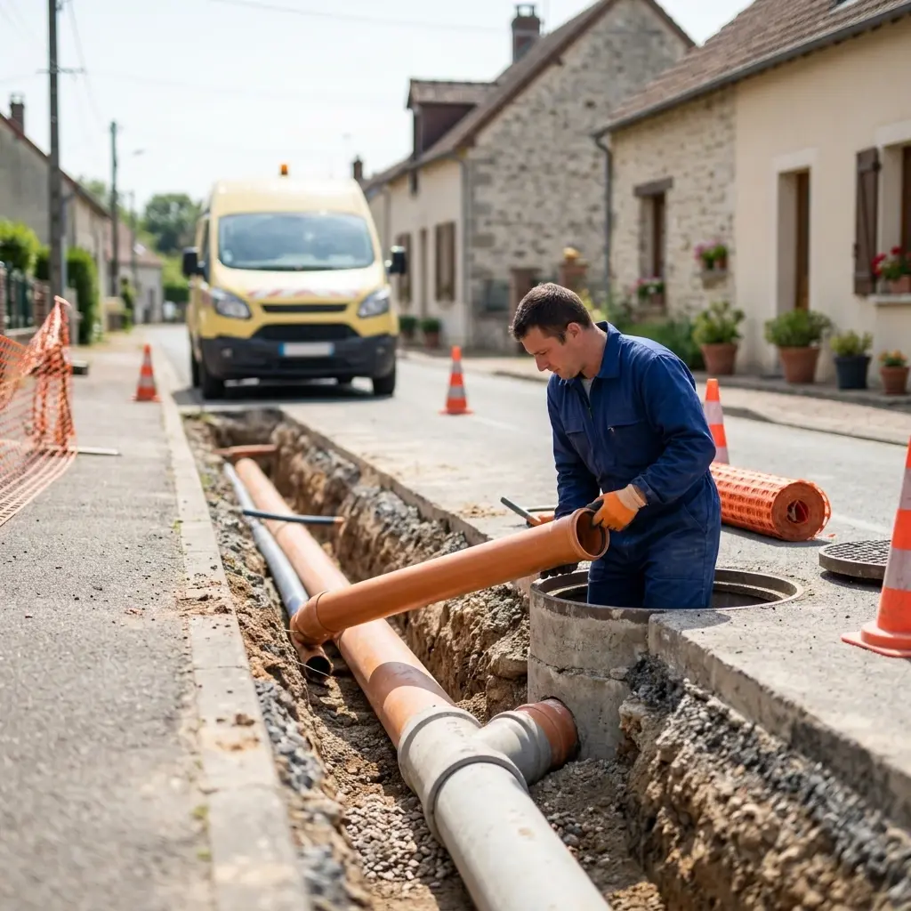 Raccordement au tout à l'égout Cocherel (77440)