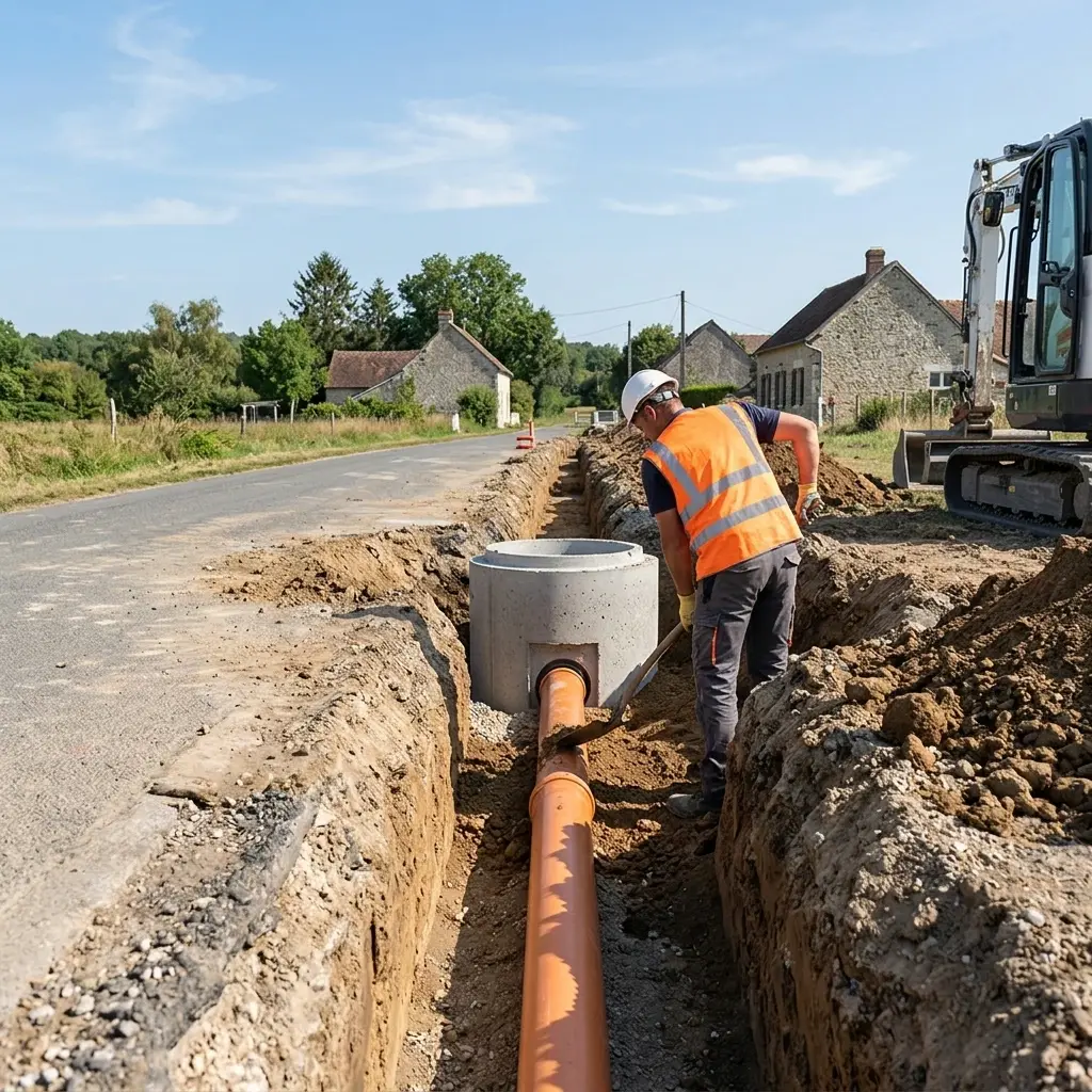 Raccordement au tout à l'égout Jaignes (77440)