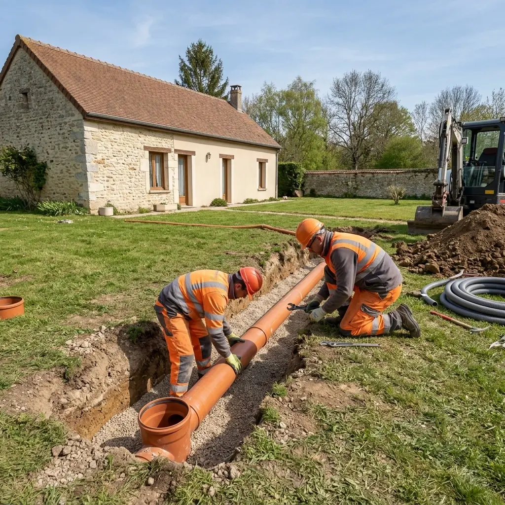 Raccordement au tout à l'égout Ocquerre (77440)