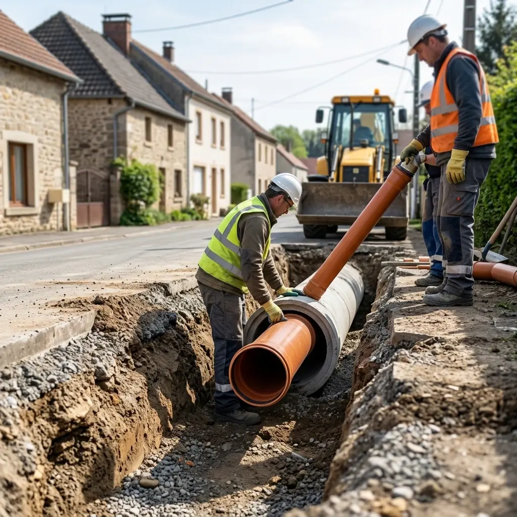 Raccordement au tout à l'égout Vendrest (77440)