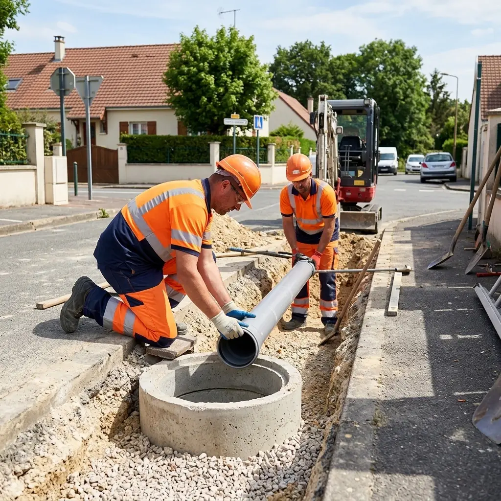 Raccordement au tout à l'égout Condé-Sainte-Libiaire (77450)