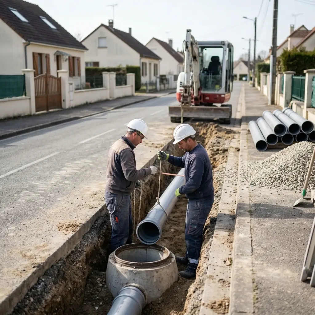 Raccordement au tout à l'égout Jablines (77450)
