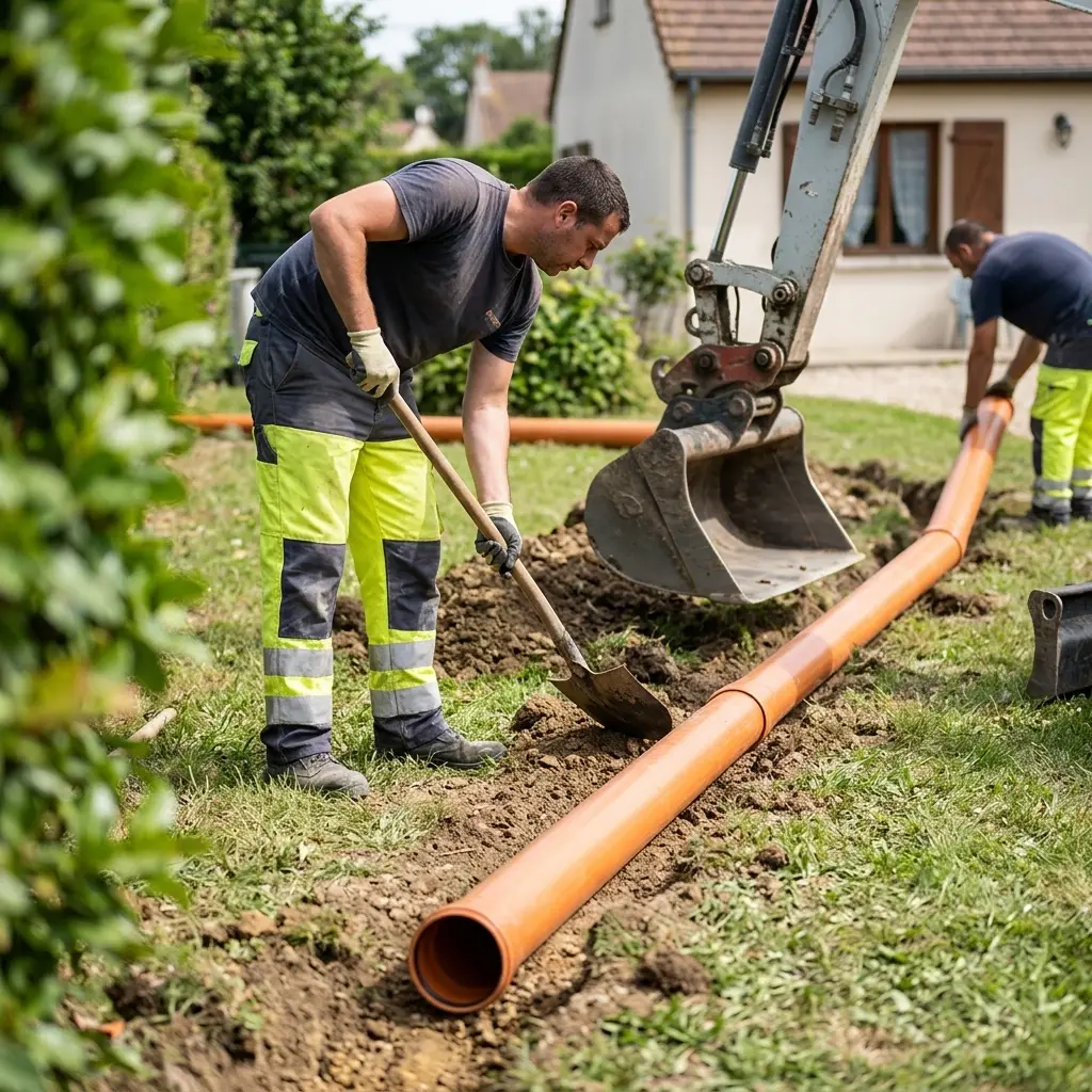 Raccordement au tout à l'égout Lesches (77450)