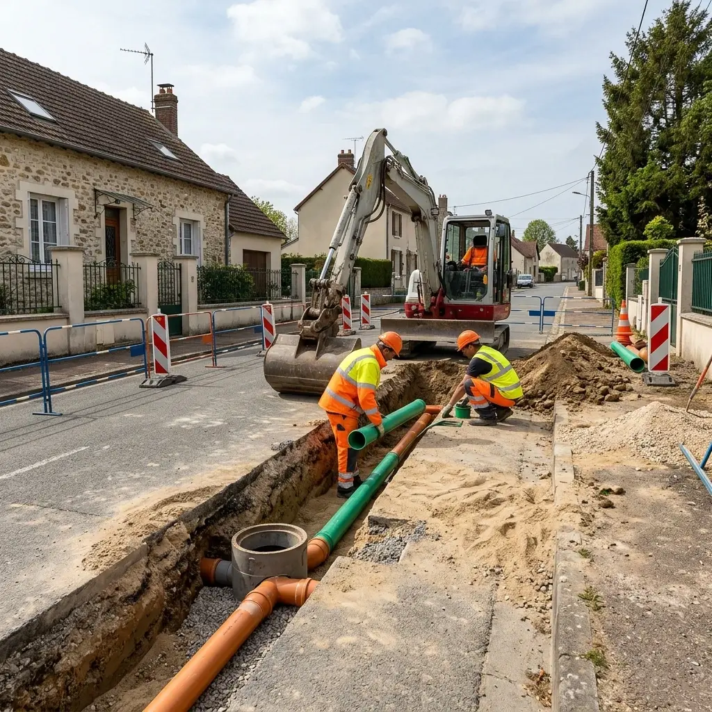 Raccordement au tout à l'égout Trilbardou (77450)