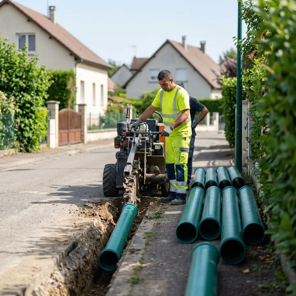 Raccordement au tout à l'égout Chaintreaux (77460)