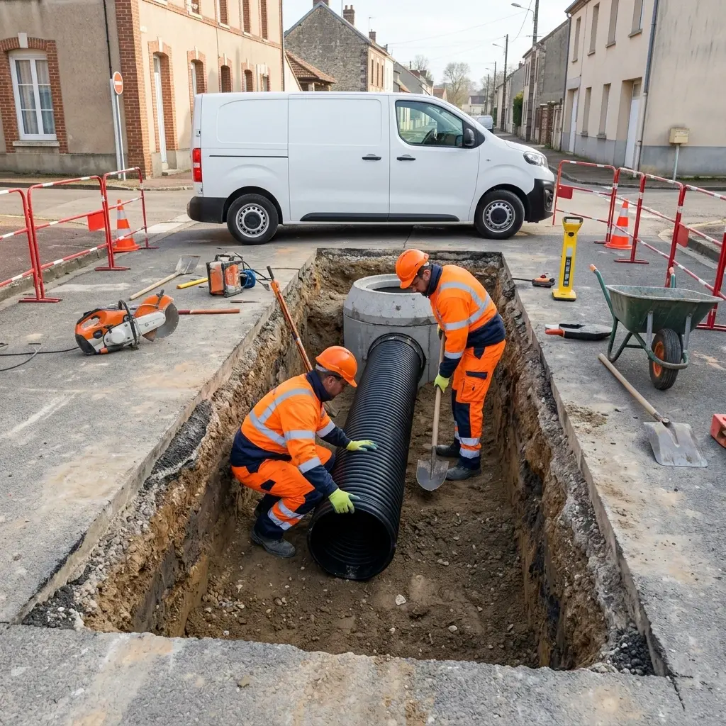 Raccordement au tout à l'égout Trilport (77470)