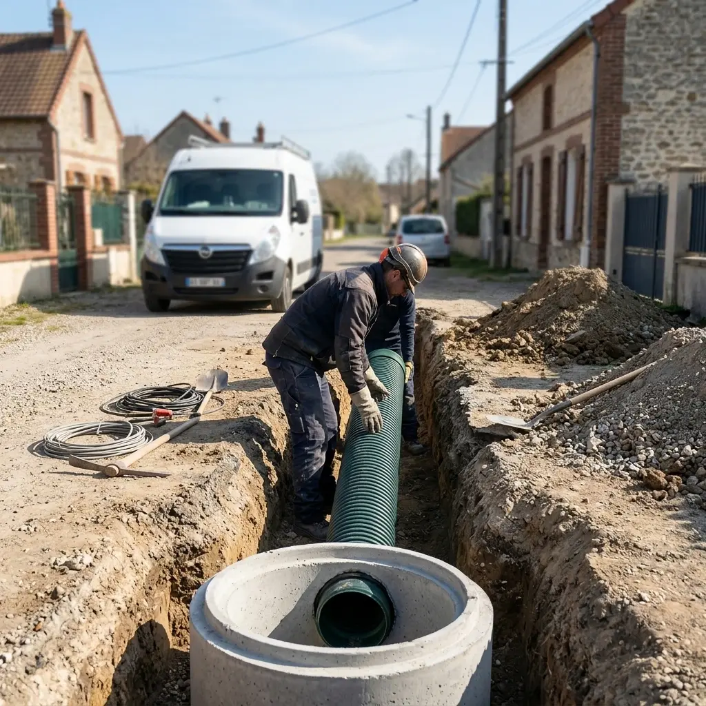 Raccordement au tout à l'égout Fontaine-Fourches (77480)