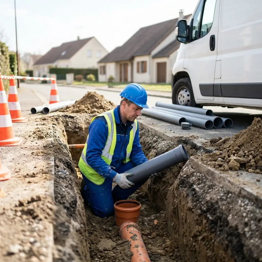 Comment se déroule le raccordement au tout à l'égout à Rebais ?